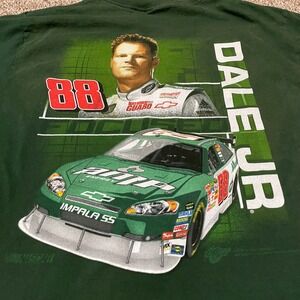 Dale Jr 88 NASCAR Racing T-Shirt Mens Green Short Sleeve Graphic Tee